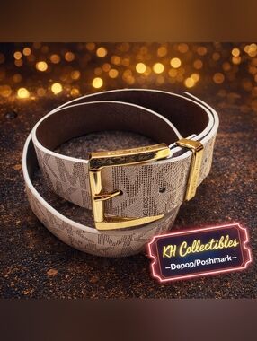 MICHAEL Michael Kors Brown Synthetic Leather Belt - Style 553143